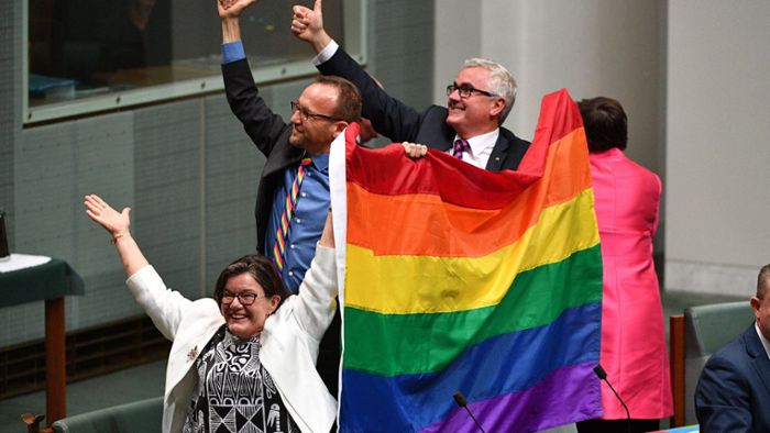 So ausgelassen feiert Australien die Homo-Ehe