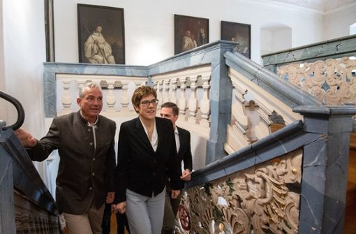 CDU-Landeschef Thomas Strobl empfängt die Bundesvorsitzende Annegret Kramp-Karrenbauer  im Kloster Schöntal. Foto: dpa