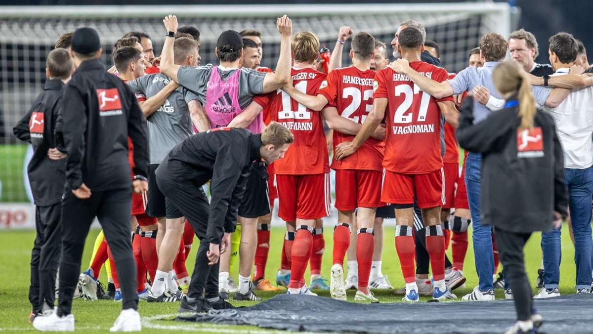 Hamburger SV gegen Hertha BSC HSV nutzt das Momentum Bundesliga-Rückkehr nah