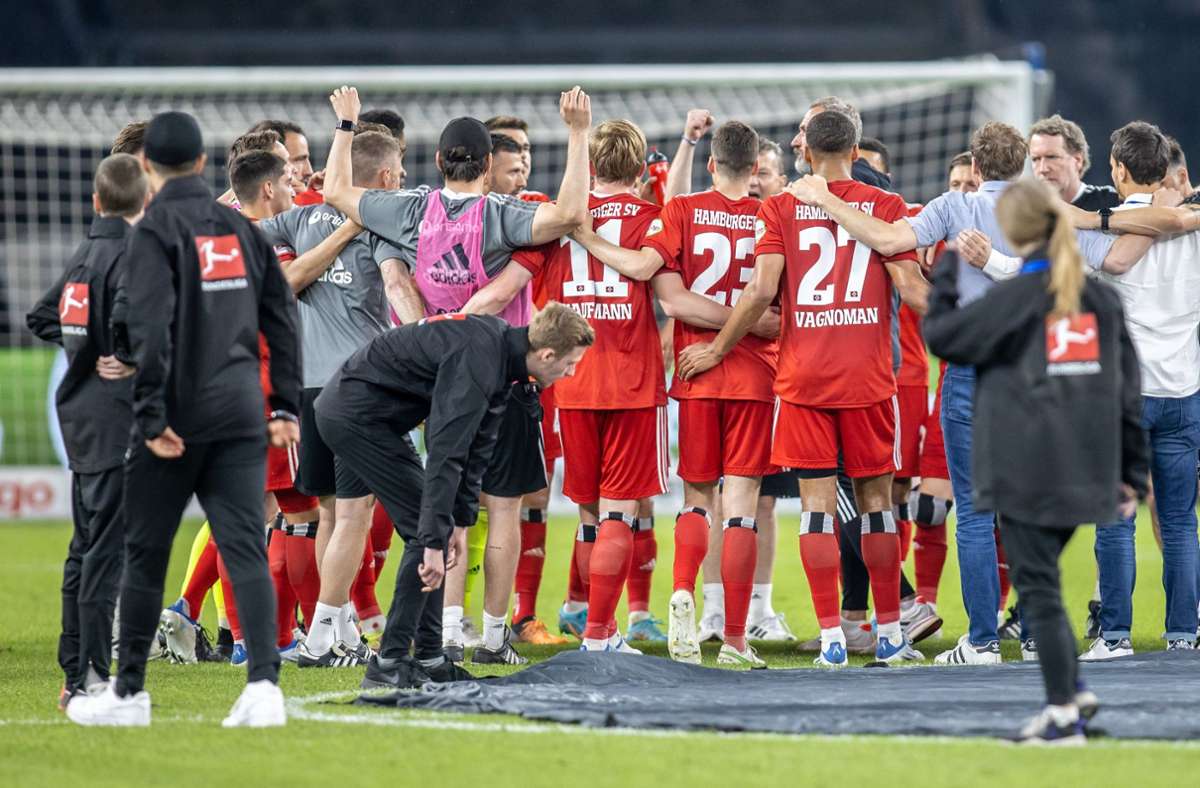 Hamburger SV gegen Hertha BSC HSV nutzt das Momentum Bundesliga-Rückkehr nah