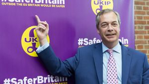 Der Chef der Ukip-Partei, Nigel Farage, hat mit seiner Partei erstmals Sitze in Wales gewonnen. Foto: Getty