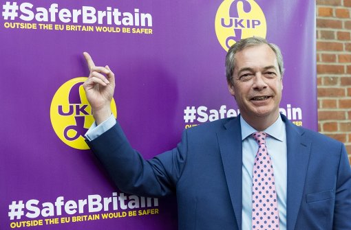 Der Chef der Ukip-Partei, Nigel Farage, hat mit seiner Partei erstmals Sitze in Wales gewonnen. Foto: Getty