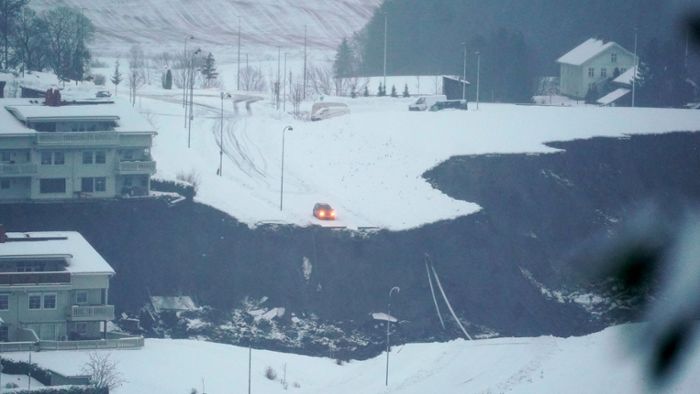 Großer Erdrutsch trifft Ort im Süden Norwegens