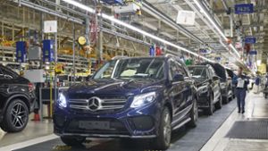 Das Mercedes-Werk in Tuscaloosa. Daimler produziert die Modelle GLS, GLE und GLE Coupé ausschließlich in den USA. Auch die C-Klasse wird dort gefertigt Foto: Daimler AG