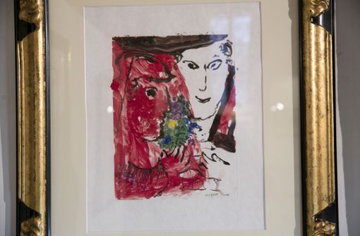 Zu sehen ist auch das Werk „Rot und Schwarz“ von Marc Chagall. Foto: Horst Rudel