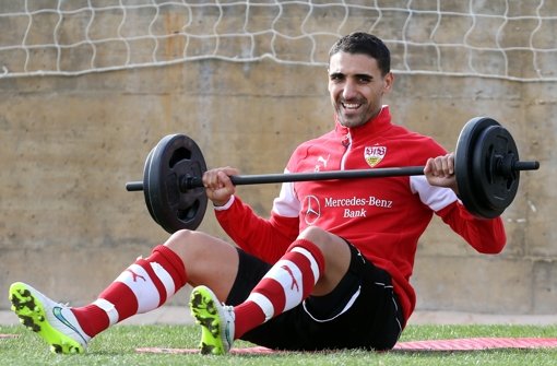 Statt Gewichte zu stemmen, spielt Mohammed Abdellaoue für den VfB II Foto: Baumann