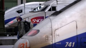 Züge der Eisenbahngesellschaft Société nationale des chemins de fer français (SNCF) stehen während eines Streiks im Bahnhof Gare de Lyon in Paris. Foto: dpa