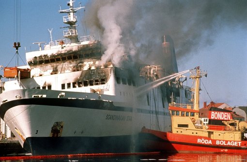 Auf der Fähre „Scandinavian Star“ vor 26 Jahren ein Feuer ausgebrochen, dem 159 Menschen zum Opfer fielen. Foto: Pressensbild
