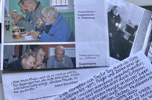 Spender informierte Doris Epple ausführlich mit Berichten aus den von ihr unterstützten sozialen Einrichtungen in Russland. Foto: jan