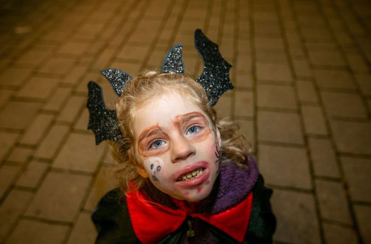 Vor allem Kinder waren bei der langen Halloween-Nacht in Esslingen am Samstag, 31. Oktober, verkleidet.