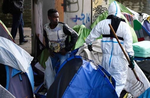 Die bis zu 800 Bewohner des illegalen Camps im Nordosten von Paris müssen ihre Zelte verlassen. Foto: AFP