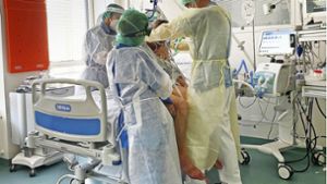 Extrem aufwendige Behandlung eines Covid-Patienten in Böblingen Foto: Klinikverbund Südwest GmbH