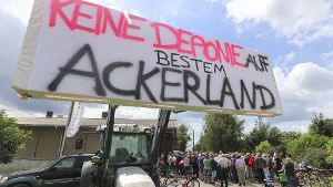 In Bondorf protestierten Bürger gegen eine Erddeponie. Foto: factum/Granville