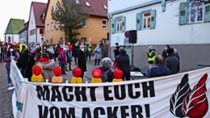 Die Demo von SPD, Linker, Initiative Antifaschistische Filder sowie Fridays for Future hatte etwas früher begonnen. Foto: Caroline Holowiecki