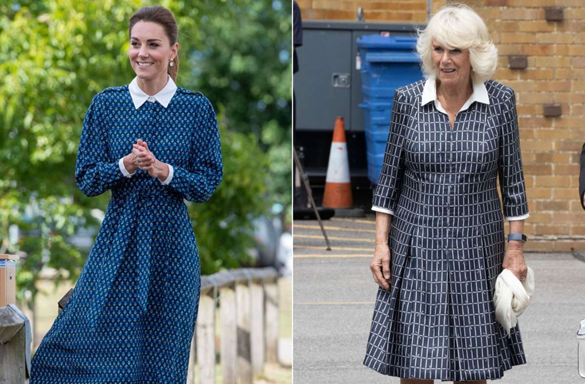 Zwei Royals, ein Look: Herzogin Kate (links) und Herzogin Camilla scheinen einen ähnlichen Geschmack zu haben.