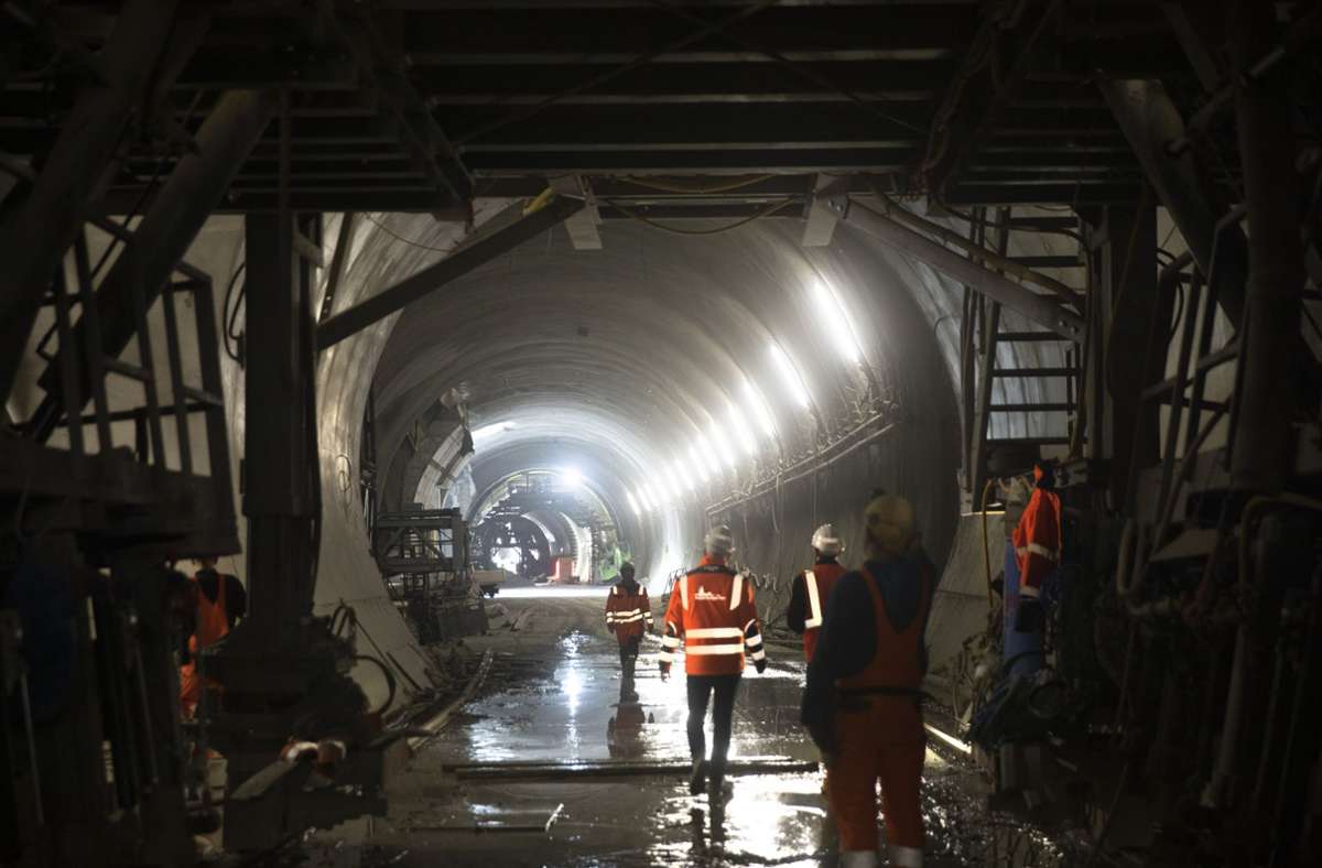 Knapp 4,4 Kilometer Tunnel entstehen für Stuttgart 21 am Flughafen.