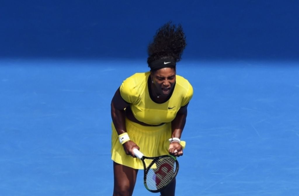 Serena Williams steht nach ihrem Sieg gegen Maria Scharapowa im Halbfinale der Australian Open 2016.