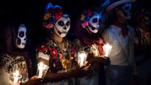 Verkleidungen zum Tag der Toten in Mexiko.