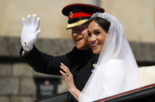 Prinz Harry und Meghan Markle haben sich das Jawort gegeben. In der Kapelle von Schloss Windsor tauschten beide am Samstagmittag die Ringe und gaben sich das Eheversprechen. Foto: Getty Images Europe