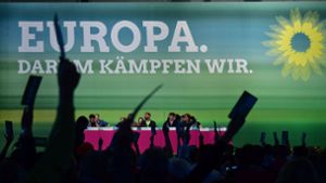 Haben die Europa-Wahl fest im Blick: Abgeordnete der Grünen auf dem Parteitag in Leipzig. Foto: AFP
