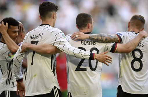 Die deutschen Fußballer wollen zwar ihr letztes EM-Gruppenspiel gegen Ungarn gewinnen, sie müssen aber nicht. Foto: dpa/Philipp Guelland