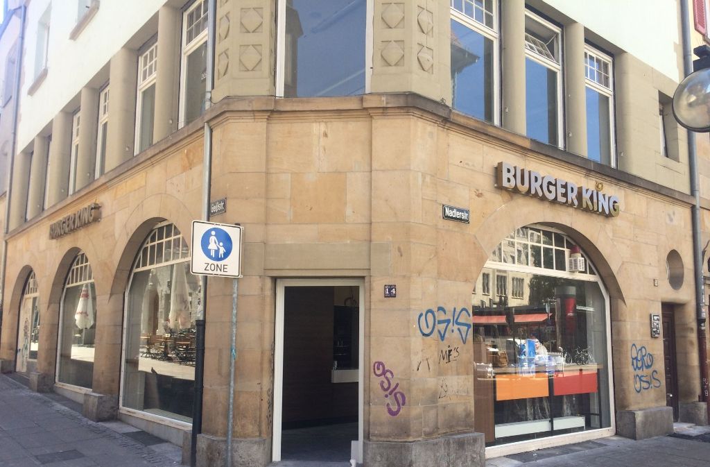 Die Burger-King-Filiale beim Hans-im-Glück-Brunnen in Stuttgart hat nur noch zweimal die Woche geöffnet. Foto: Sascha Maier