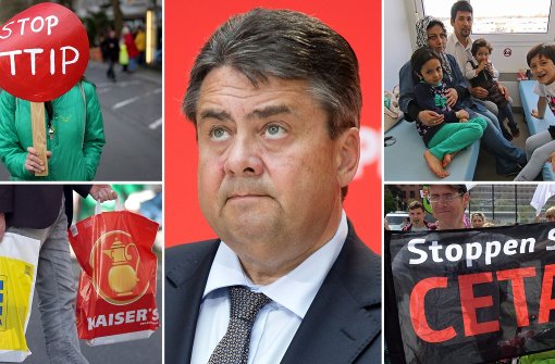 SPD-Chef Gabriel macht sich zurzeit bei vielen Themen beim Koalitionspartner CDU/CSU unbeliebt. Foto: dpa
