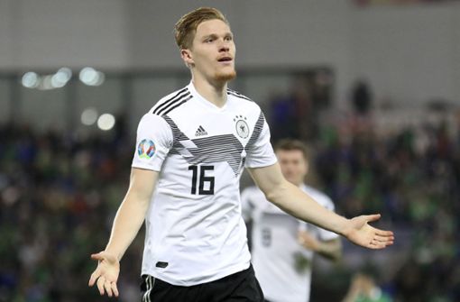 Marcel Halstenberg erzielte das 1:0 für das deutsche Team in Nordirland. Foto: AP