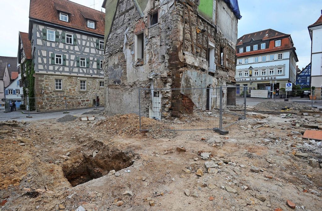 Die Gruben und Erdkeller  unter dem Pfundhaus sind rund 700 Jahre alt. Foto: Werner Kuhnle