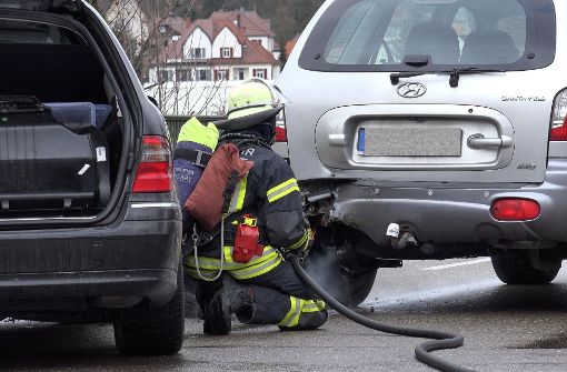 In Hedelfingen ist es zu einem Unfall mit einem Flüssiggas-Auto gekommen. Foto: 7aktuell.de/Alexander Hald