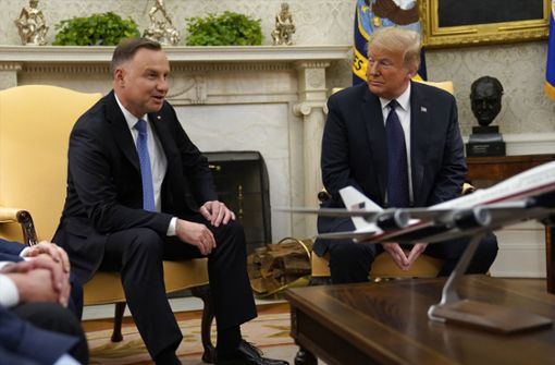 Polens Präsident Andrzej Duda zu Besuch bei Donald Trump. Foto: AP/Evan Vucci