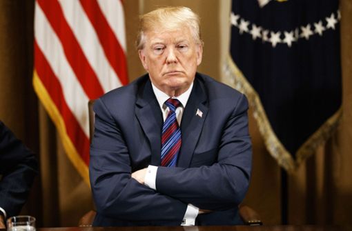 Donald Trump, Präsident der USA,  im Kabinettsraum des Weißen Hauses Foto: AP