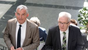 Auf direktem Weg zur Koalition: CDU-Landeschef Thomas Strobl (links) und Grünen-Ministerpräsident Winfried Kretschmann. Foto: dpa