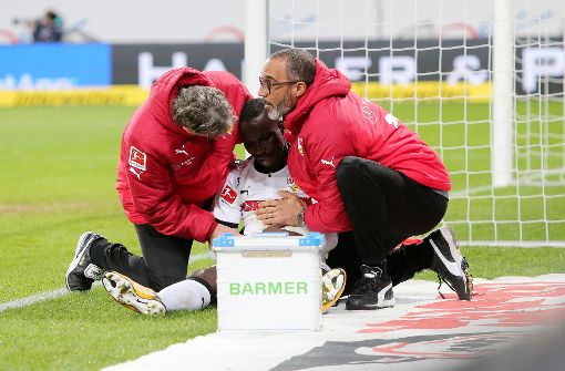 Chadrac Akolo hatte sich am Mittwoch beim Spiel gegen die TSG 1899 Hoffenheim verletzt. Foto: Pressefoto Baumann