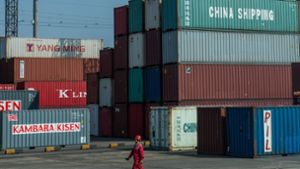 Der Containerhafen in Shanghai: Chinas Wirtschaft steht vor Herausforderungen. Foto: dpa