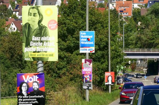 Die meisten Wahlplakate müssten schon abgehängt sein – die Städte setzen dafür eine enge Frist. Foto: Simon Granville