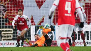 Der VfB musste sich gegen die Mainzer geschlagen geben. Foto: Pressefoto Baumann