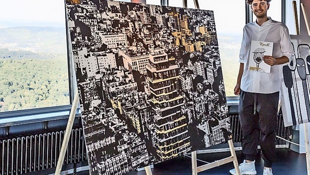 Kunst  auf dem Stuttgarter Fernsehturm: Tim Bengel bekommt für dieses   New-York-Werk      60.000 Euro