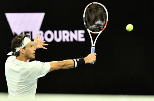 Dominic Thiem steht bei den Australian Open im Achtelfinale. Foto: AFP/PAUL CROCK