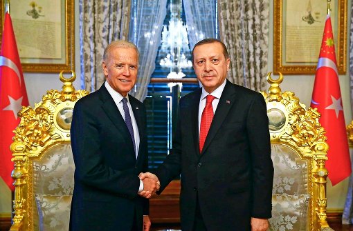 Gespanntes Verhältnis: US-Vizepräsident Joe Biden (re.) beim türkischen Präsidenten Recep Tayyip Erdogan Foto: DPA