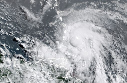 Der Tropensturm über der Karibik. Foto: AFP/HANDOUT