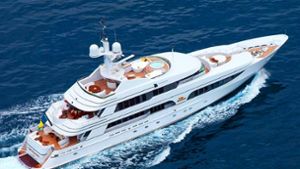 Das 48-Meter-Luxusboot Lady Anastasia ist auf den Namen einer Firma eingetragen, hinter der der russische Geschäftsmann Alexander Michejew steht. Er ist seit fünf Jahren Vorstandsvorsitzender des staatlichen russischen Waffenexporteurs Rosoboronexport. Foto: Yacht Charter Fleet