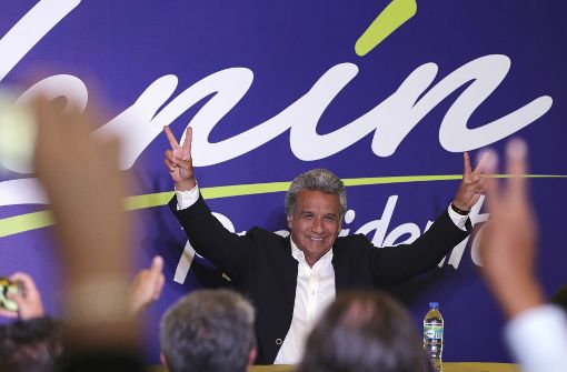Bei der Präsidentschaftswahl in Ecuador liegt der Kandidat der Regierungspartei, Lenín Moreno, in der ersten Runde nach ersten Prognosen in Führung. Foto: AP