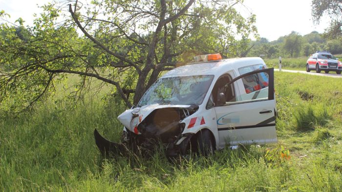 Heftig gegen Baum gekracht – Autofahrer schwer verletzt