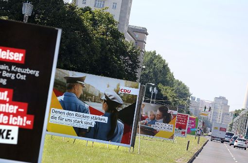 Die Wahlplakate stehen schon. Am 24. September ist Bundestagswahl. Foto: dpa (Symbolbild)