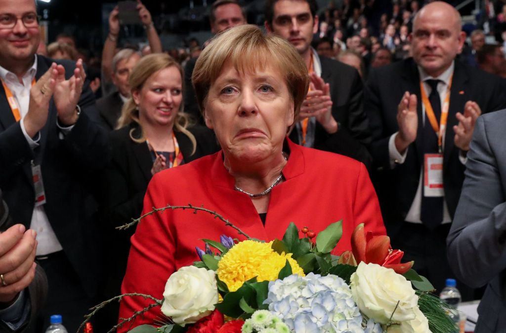 Angela Merkel erreichte bei ihrer Wiederwahl zur Vorsitzenden das schlechteste Ergebnis in ihrer Amtszeit als Kanzlerin. Foto: dpa