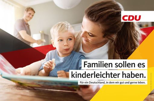 Familie und Kinder seien das „Fundament der Gesellschaft“, schreibt die Partei, doch CDU/CSU lockern im Wahlprogramm das konservative Familienbild auf. Foto: CDU/CSU