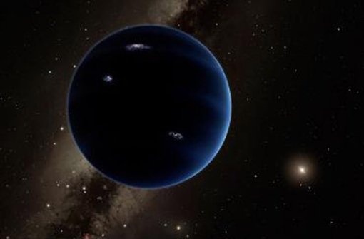Der unbekannte Neue: Die  Illustration zeigt „Planet Neun“ und (rechts) die  weit von ihm entfernte Sonne. Foto: dpa