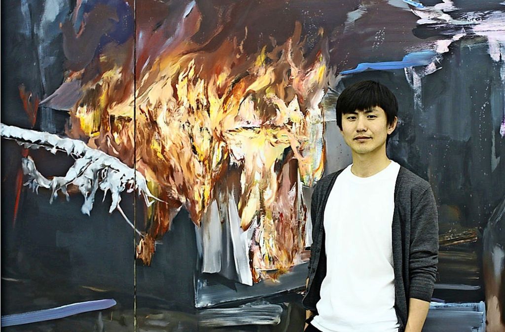 Yongchul Kim in seinem Atelier in der Stuttgarter Kunstakademie Foto: swr