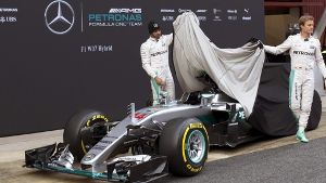Die Mercedes-Piloten Lewis Hamilton (links) und Nico Rosberg Foto: dpa